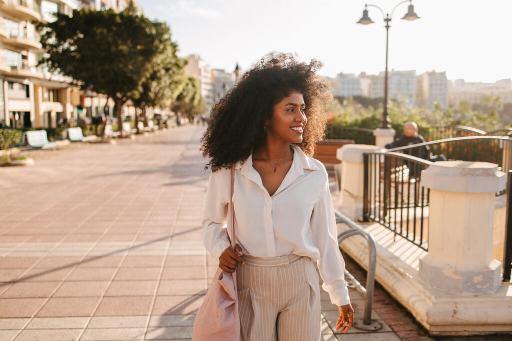Portrait of a young African woman in Malta